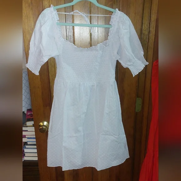 Hill House The Athena Nap Dress in Sheer White Swiss Dot - Picture 8 of 11